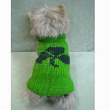 Handmade Dog Sweater Wool Shamrock XXXLarge