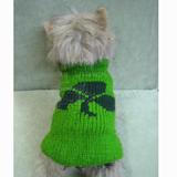 Handmade Dog Sweater Wool Shamrock XXSmall