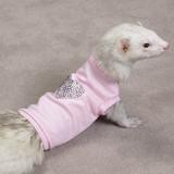 Biddie Buddies Ferret Rhinestone Tee Pink Large