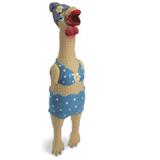 Rubber Chicken Grandma Hippie Chick Large Dog Toy