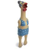 Rubber Chicken Grandma Hippie Chick Small Dog Toy