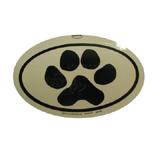 Euro Style Oval Dog Decal Paw Print 