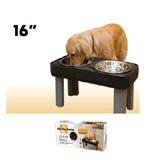 Big Dog Elevated Feeder 16-inch Height Black