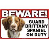 Sign Guard Brittany On Duty 8 x 4.75 inch Laminated