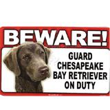 Sign Guard Chesapeake On Duty 8 x 4.75 inch Laminated