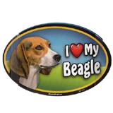 Dog Breed Image Magnet Oval Beagle