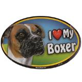 Dog Breed Image Magnet Oval Boxer