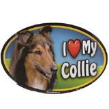Dog Breed Image Magnet Oval Collie