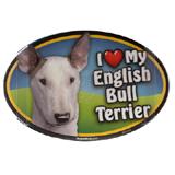 Dog Breed Image Magnet Oval English Bull Terrier