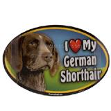 Dog Breed Image Magnet Oval German Shorthair Pointer
