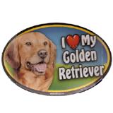 Dog Breed Image Magnet Oval Golden Retriever