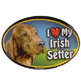 Dog Breed Image Magnet Oval Irish Setter