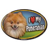 Dog Breed Image Magnet Oval Pomeranian