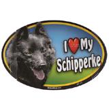 Dog Breed Image Magnet Oval Schipperke