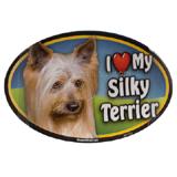 Dog Breed Image Magnet Oval Silky Terrier