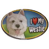 Dog Breed Image Magnet Oval Westie