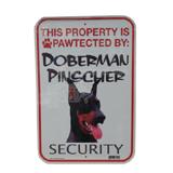 Sign Doberman Pawtected