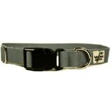 Bamboo Dog Collar Small in Pebble Gray