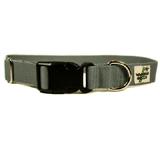 Bamboo Dog Collar Medium in Pebble Gray
