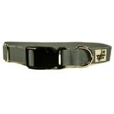 Bamboo Dog Collar Large in Pebble Gray