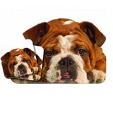 Mouse Pad and Coaster Set Bulldog