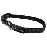 Spiffy Dog Petite Black Skulls Air Collar for Dogs