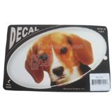 Oval Vinyl Dog Decal Beagle Picture