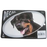 Oval Vinyl Dog Decal Rottweiler Picture