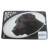 Oval Vinyl Dog Decal Black Lab Picture