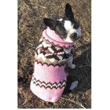 Handmade Dog Sweater Wool Aspen Pink XSmall