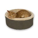 Thermo Kitty Bed Mocha Heated Cat Bed 20-inch 