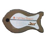 Neoprene Fish Sleeper Cat Bed Tan