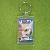 Plastic Keyring Chihuahua Applehead