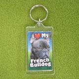 Plastic Keyring French Bulldog