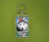 Plastic Keyring Siberian Husky