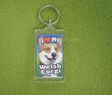 Plastic Keyring Welsh Corgi