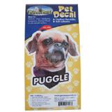 6-inch Vinyl Dog Decal Puggle Picture