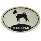 Euro Style Oval Dog Decal Basenji