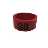Poultry Numbered Leg Bandette Red Size 12 (single Band)