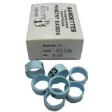 Poultry Numbered Leg Bands Blue Size 11 Numbered 1-25