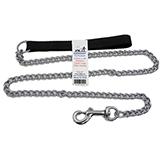 Chain Lead 4ft with Black Handle 3.0mm links Dog Leash