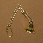 Small Metal Brass-colored Bell for Small Birds