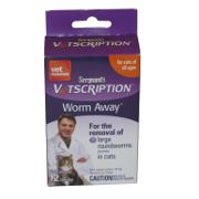 Worm-Away Round Worm Remedy for Cats 12-Capsule