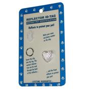 Reflex Small Heart Reflecting Dog Tag Clear