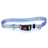Tuff-Lock Small Waves Adjustable Nylon Dog Collar