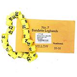Poultry Numbered Leg Bands Yellow Size 7 Numbered 26-50