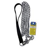 Chain Lead 4ft with Black Handle Heavy links Dog Leash