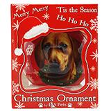 E&S Imports Shatterproof Animal Ornament Dachshund Red