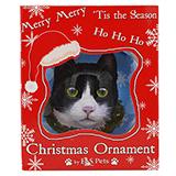E&S Imports Shatterproof Animal Ornament Tuxedo Cat