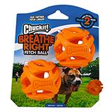 Chuckit Medium Breathe Right Dog Fetch Ball 2pk